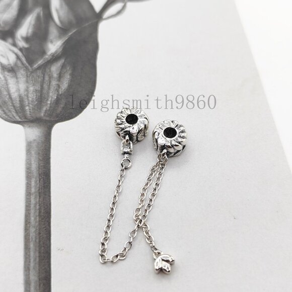 Pandora Wheat Grains Safety Chain Clip Charm - Picture 3 of 3